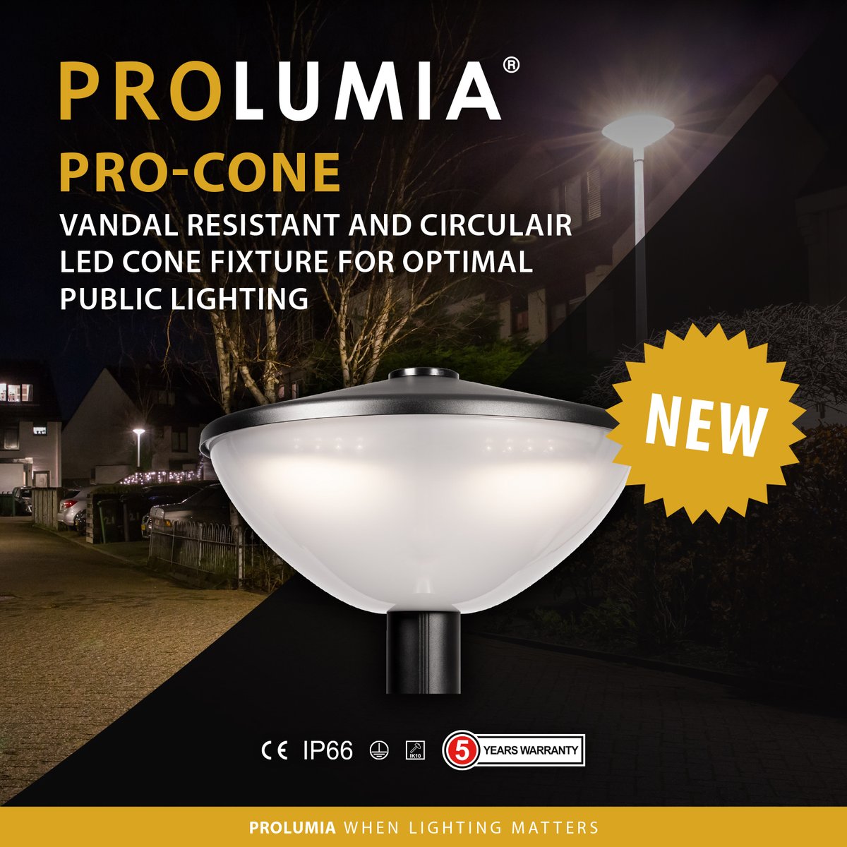 Now online! The brand new Prolumia Pro-Cone 💥

Ideal for use in ⬇️
#residentialareas #parkinglots #cyclepaths #squares and #downtownareas 

Discover the Pro-Cone here > lnkd.in/eyHXi55u