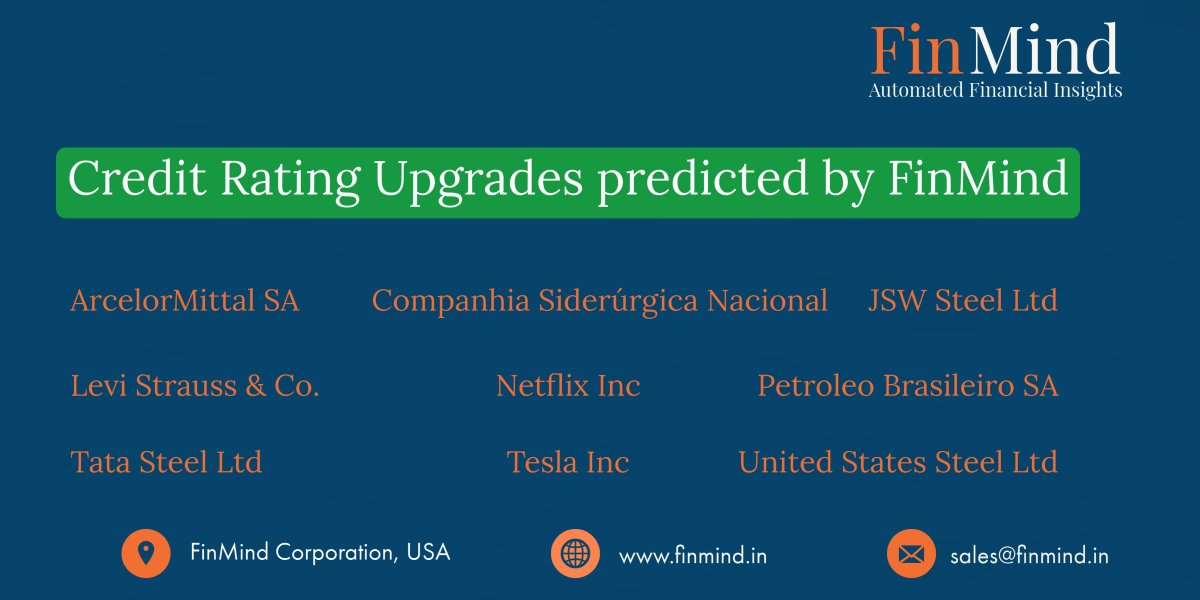 FinMind1's tweet photo. FinMind’s cutting-edge predictive risk analytics provides early identification of rating upgrade months in advance. Our clients much appreciated FinMind’s identification of ‘Rising Stars’, which enabled them to make an informed credit decision and achieve higher returns.
#FinMind https://t.co/9ECQcFkOKm