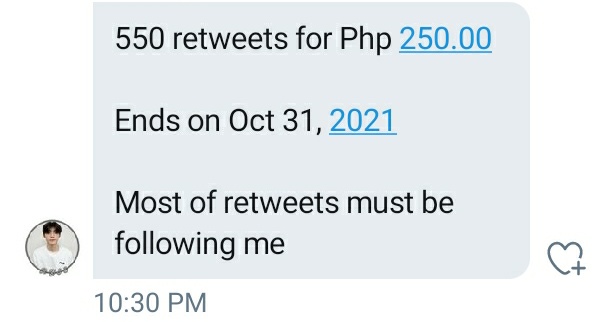 WannaWHEIN's tweet photo. Hi guys! Kindly help me reach this goal 550 RETWEETS for 250 PHP , all you need to do is to RETWEET &amp; FOLLOW the host @luxuryse . Please don't forget to follow the host. Thankyouuu soo much!! Your RETWEETS &amp; FOLLOWS is a big help!! 💙 https://t.co/1VdrYzSOjT