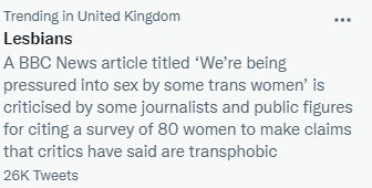 void_if_removed's tweet photo. Look at this. Just look at this.

Twitter's trending editorialising a BBC article to play up criticism.

Propagating a specific narrative at the *platform* level.  Spinning the news before you even see it.

US corporate technocracy in action. https://t.co/EHYDloE9qV