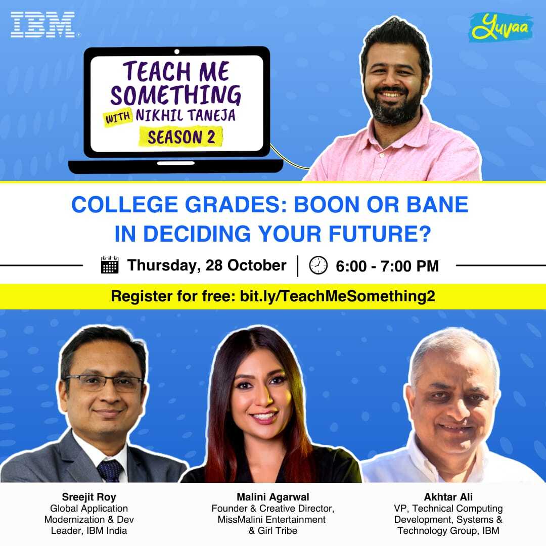 Akhtar Ali (@akhtaraliatx) on Twitter photo Excellence or Grades, what drives success?
Looking forward for an interesting conversation with my co-panelists <a href="/sreejitroy99/">Sreejit Roy</a> <a href="/maliniagarwal/">Malini Agarwal</a> <a href="/tanejamainhoon/">Nikhil Taneja</a> <a href="/weareyuvaa/">Yuvaa</a> <a href="/ibm_in/">IBM India</a> #TeachMeSomething Excellence or Grades, what drives success?
Looking forward for an interesting conversation with my co-panelists <a href="/sreejitroy99/">Sreejit Roy</a> <a href="/maliniagarwal/">Malini Agarwal</a> <a href="/tanejamainhoon/">Nikhil Taneja</a> <a href="/weareyuvaa/">Yuvaa</a> <a href="/ibm_in/">IBM India</a> #TeachMeSomething