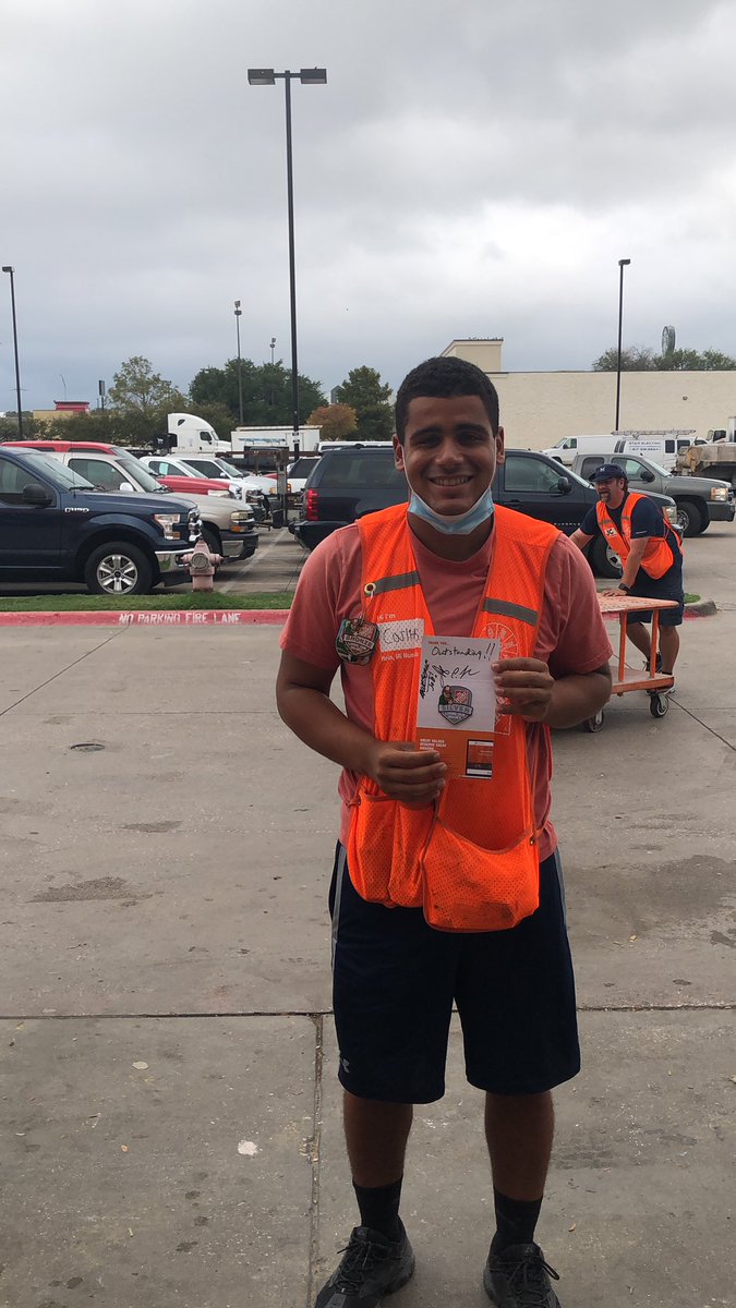 Big congrats to Carlos! On the front line helping every customer. Already at Silver Homer