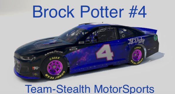 EvoRacingLeague's tweet photo. ♦️Brock Potter in the #4 Lil' Dickey Chevrolet Camaro for Stealth MotorSports♦️
➡️Tune into Evolution Racing Network on Facebook tonight at 8:50 Est to watch the action LIVE⬅️
#nascar #iracing #simracing #RSRCupSeries #EvolutionRacing https://t.co/B3M02frrWY