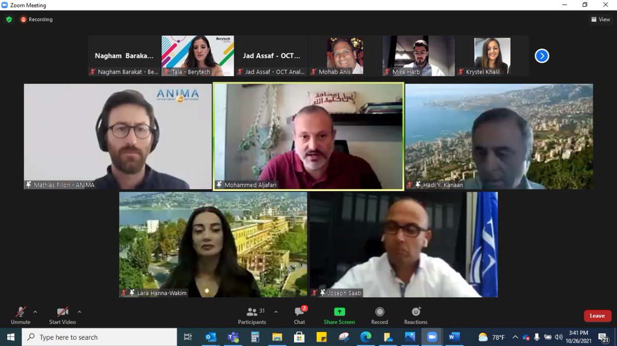 Berytech organized today the fourth advocacy panel under <a href="/TheNext_Society/">THE NEXT SOCIETY</a> to showcase the project’s achievements over 5 years &amp; highlight the impact of the activities held under it to empower the Lebanese Technology Transfer Ecosystem on a national scale. <a href="/Anima_Network/">ANIMA Invest Network</a>