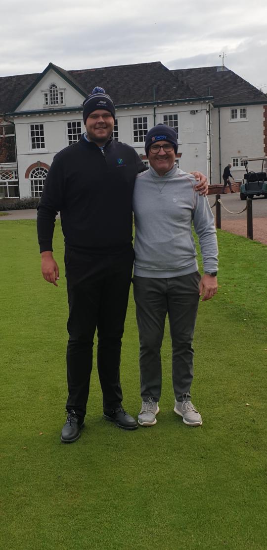 Macca04's tweet photo. What a pleasure to play 18 holes today with @jigger_thomson at Hollinwell. Great to meet you and good luck next week in Mallorca #top5finish https://t.co/yoMiFMIX8C
