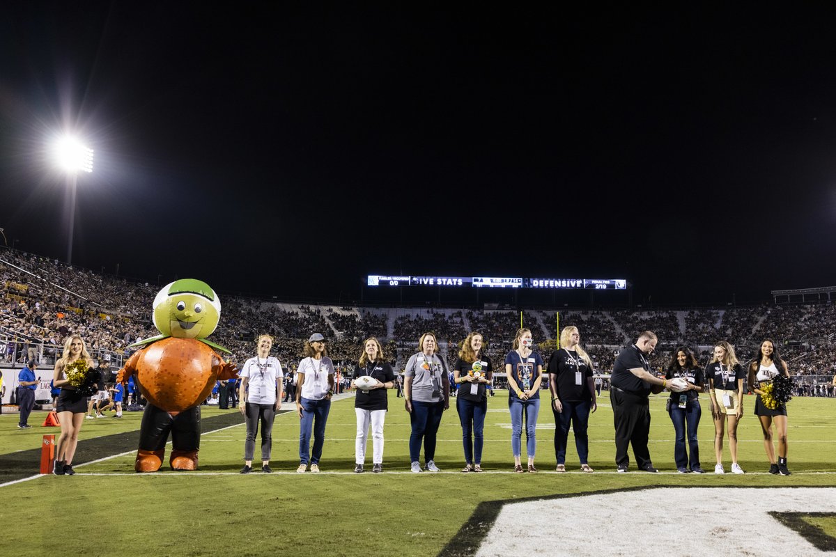 UCFCartwright's tweet photo. Friday's space game was certainly out of this world! Aside from @UCF_Football winning, my favorite part was recognizing our outstanding women faculty and students who support America's space mission. Thank you for bringing your talent to @UCF and always reaching for the stars! https://t.co/YssLEiiBpO