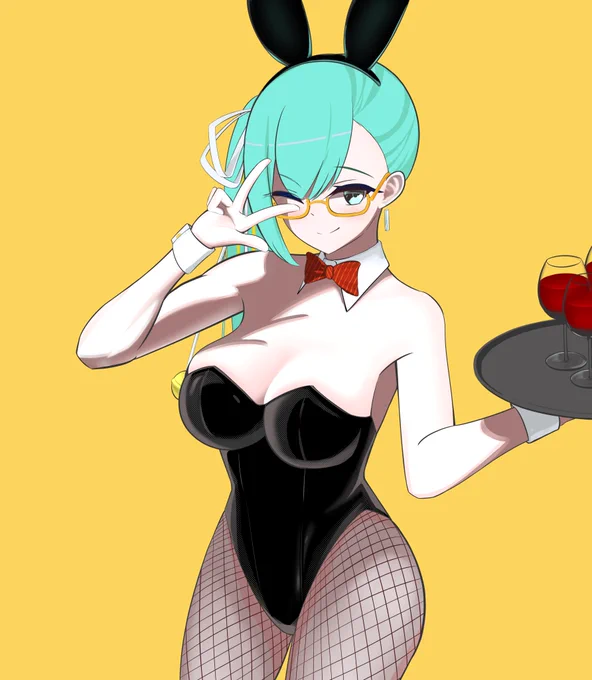 特に理由はないけどバニー描きました #すずあーと 