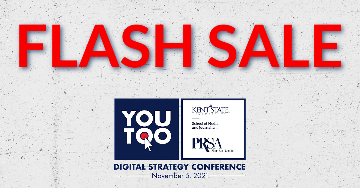 AkronAreaPRSA's tweet photo. 📣 Oct. 26-27, professionals save $20 + students save $5 on @YouTooSM Digital Strategy Conference registrations. Don't miss out! Register NOW: https://t.co/tw1HqpbVsW https://t.co/vKc0Fsph2v