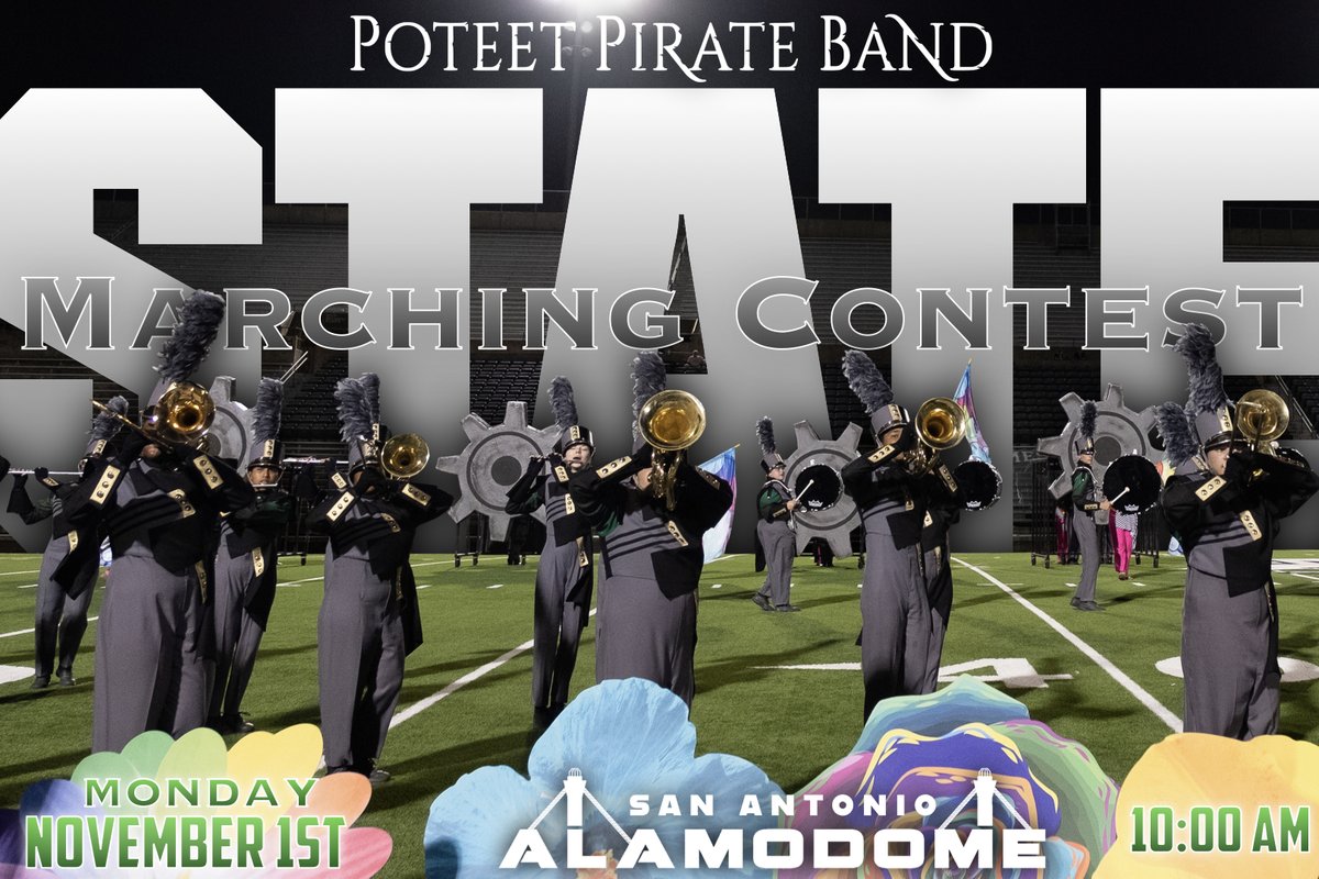 GoPirateBand's tweet photo. The Pirate Band is ⚙️⚙️⚙️ up for their best performance of the year in the Alamodome!
#gopirateband 
#Imagineered21 https://t.co/y2XUIfrfGb