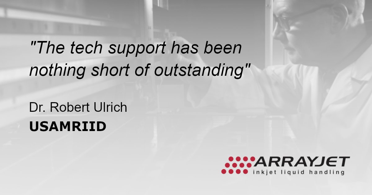 ArrayjetLtd's tweet image. Let's hear it for our engineers, in-house development team and application scientists! bit.ly/2ZmiALh 🙌 #TeamAppreciation #TestimonialTuesday