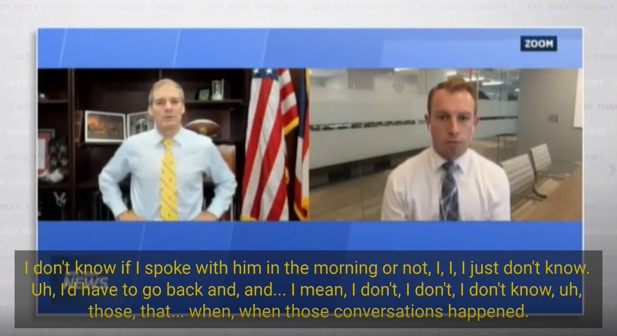 jeffreyasites's tweet photo. It's been 90 days since Jim Jordan claimed he "didn't know" when he spoke to Trump on January 6th and promised to "go back" and check.

He still hasn't given us answers.

What are you hiding, @Jim_Jordan? https://t.co/zEZoDmQbeC