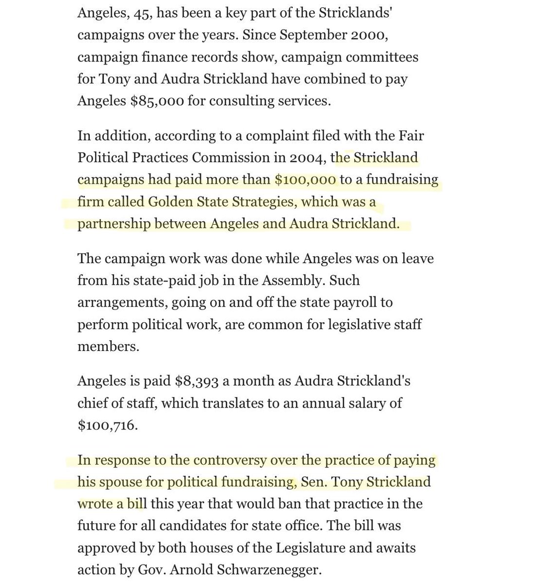 LarryTenney's tweet image. Then there was the age old GOP political grift where Tony Strickland was funneling $100k to his wife Audra for "fundraising"

Tony &amp;amp; Audra Strickland are  Shawn &amp;amp; Michelle Steel 2.0

The couples are also GOP bedfellows

h/t @kristine_kenyon 

#HuntingtonBeach #ClayLacyCaresAct