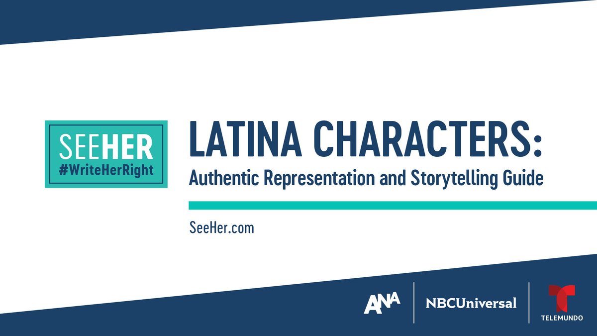 NBCUTelemundo's tweet photo. .@SeeHerOfficial is launching “The Latina Characters Guide” in partnership with @Telemundo and @NBCUniversal to encourage authentic portrayals of Hispanic women. Brands need to connect with them authentically to grow their business. https://t.co/mKkl91WftF
#WriteHerRight https://t.co/3lh7PVuWR4