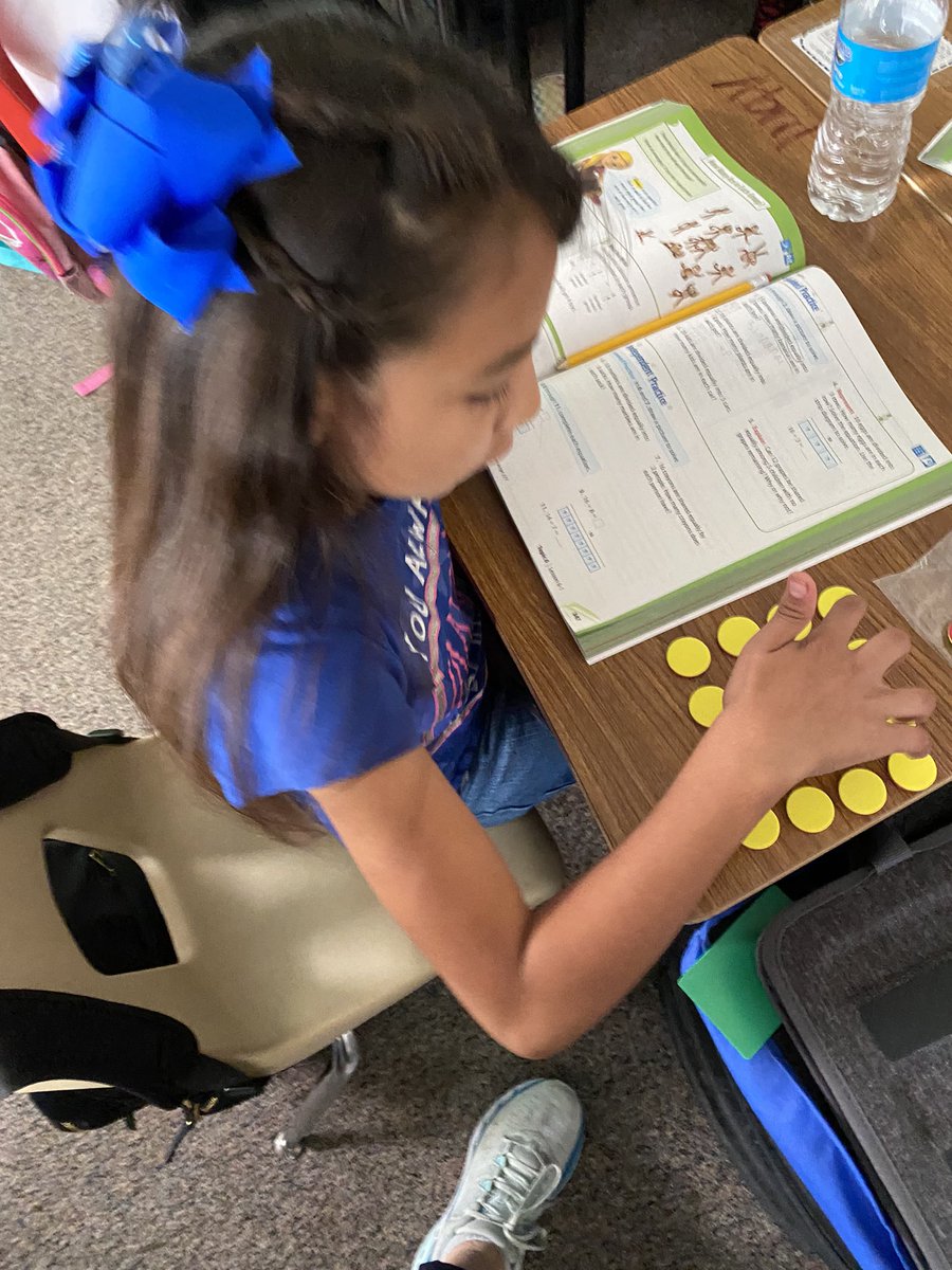 FamMarty's tweet photo. Today @TravisTornados1 @ECISDmath @RussellAmy_87 @JenniferHagle12 3rd Grade Learns Division With Manipulatives! https://t.co/NoYSl0iM8N