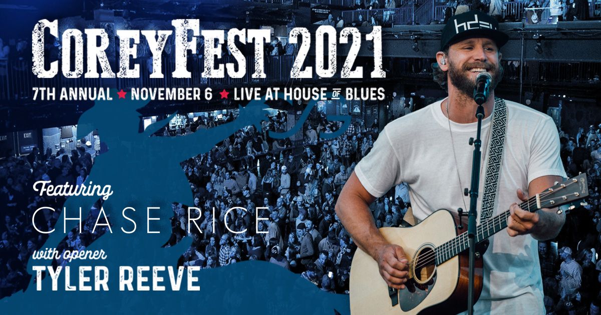 CoreyFoundation's tweet photo. We only 50 general admission seats left for this year's CoreyFest featuring country star @ChaseRiceMusic. Get your ticket NOW on https://t.co/9JqSA7fE85! 🌟

#CoreyFest2021 #ChaseRice #livemusic https://t.co/xxuV7mYobe