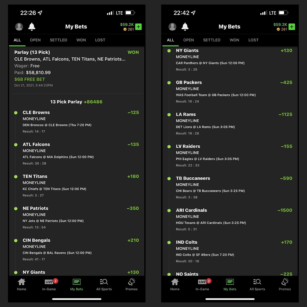 Pickswise on Twitter "Turning a free bet into 58,810.99... sheesh