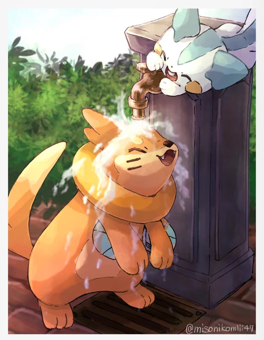 水遊び 
