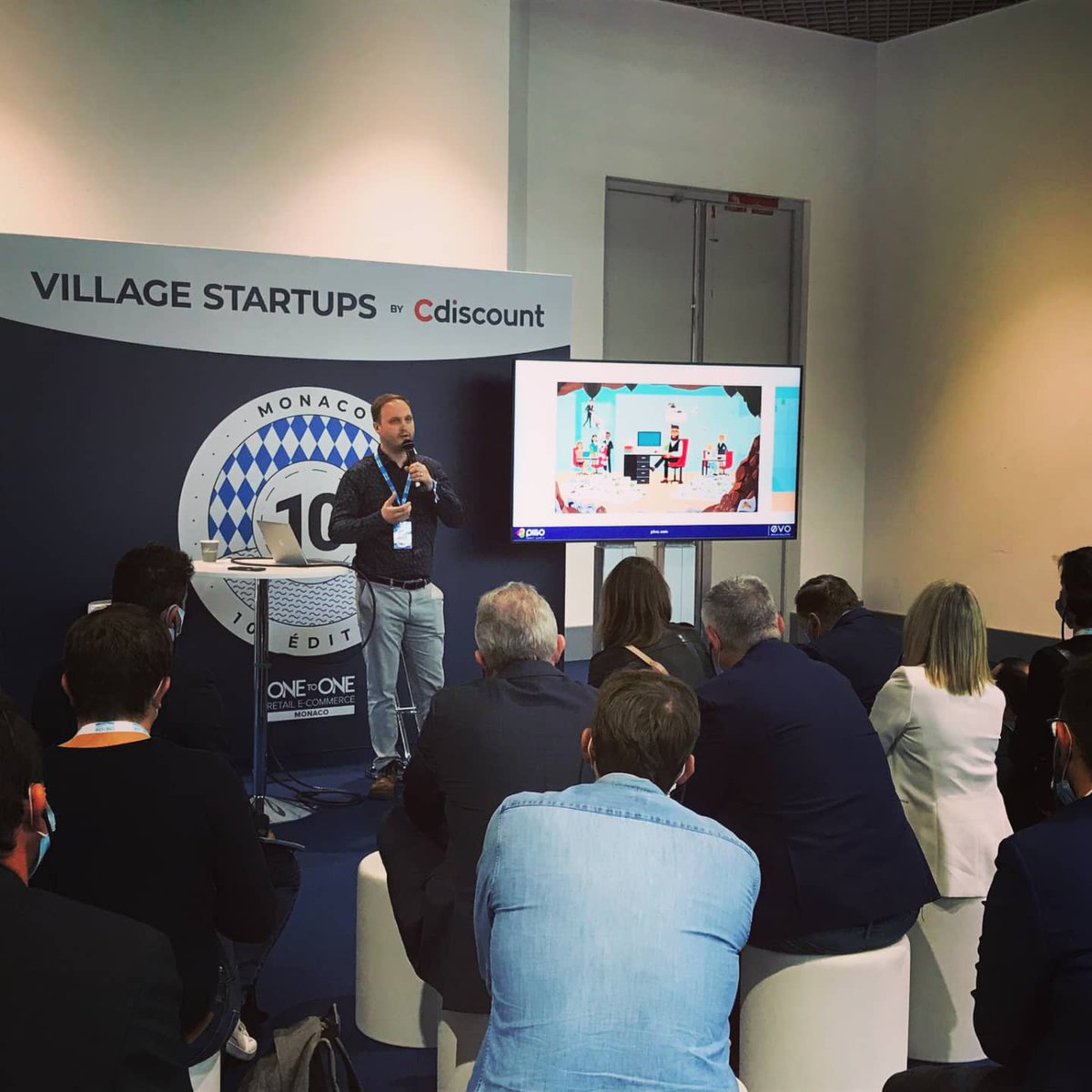 GuillaumeKozak's tweet photo. @PiivoSoftware au salon @1to1Monaco . #Pitch de notre nouvelle solution #PiiVO #DAM au village #startup @Cdiscount organisé par @bastienginer https://t.co/YT9nDT0slc