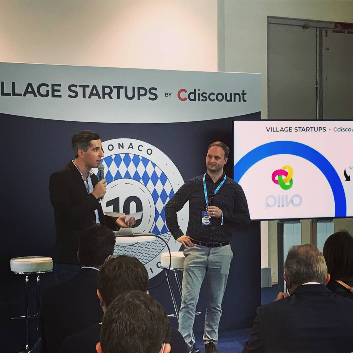 GuillaumeKozak's tweet photo. @PiivoSoftware au salon @1to1Monaco . #Pitch de notre nouvelle solution #PiiVO #DAM au village #startup @Cdiscount organisé par @bastienginer https://t.co/YT9nDT0slc