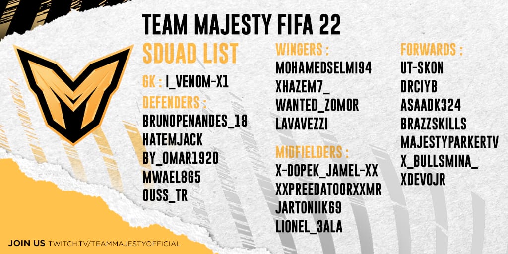 Team Majesty (@teammajestytn) on Twitter photo NEW SEASON SQUAD LIST 🔥💪
#Majesty_For_The_Win NEW SEASON SQUAD LIST 🔥💪
#Majesty_For_The_Win