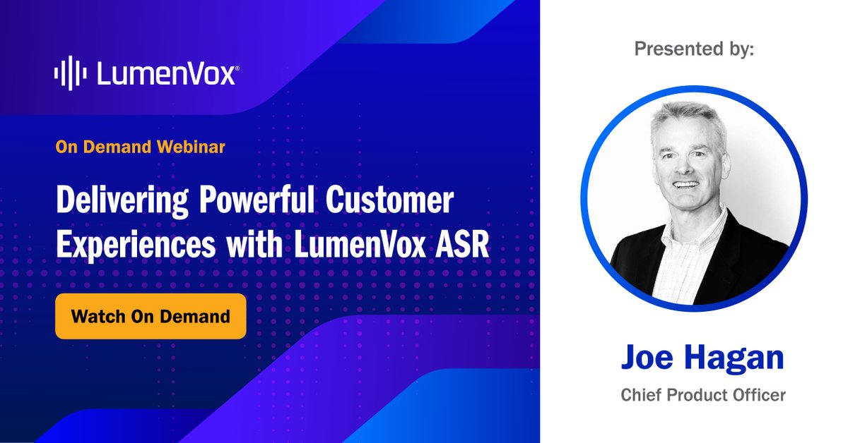 Based on comparisons vs. other ASR engines in the market, <a href="/LumenVox/">LumenVox</a> leads them all in accuracy and performance. Learn more about our new ASR engine with transcription during this on demand webinar. bit.ly/3BOWS0C

#speechrecognition #CX #ASR #webinar
