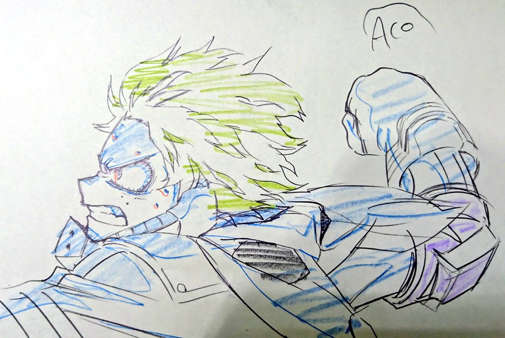 MyHeroSakuga's tweet photo. Corrections by Yoshihiko Umakoshi (馬越 嘉彦) + genga: https://t.co/H5bHyZre5a
