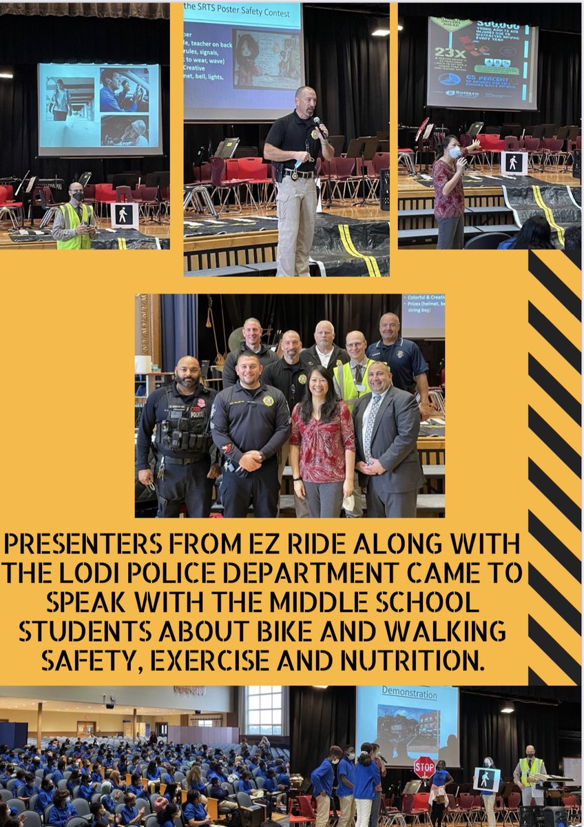 LodiTJMS_NJ's tweet photo. Thank you to the presenters from EZ Ride and the Lodi Police Department for educating our students on bike and walking safety. @LodiPD_NJ https://t.co/ceVDAGxyG7