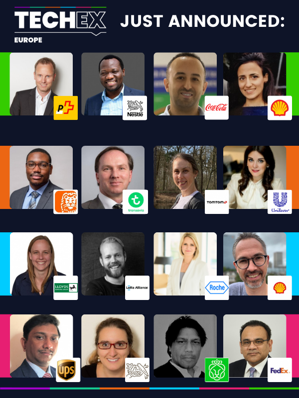 TechEx Europe is fast approaching! We will be returning to Amsterdam on the 23rd-24th November 2021.  We are excited to announce more speakers to this year’s outstanding lineup, from the likes of UPS, FedEx, Nestle, ING and many more…
Register here: bit.ly/3pEwvHE