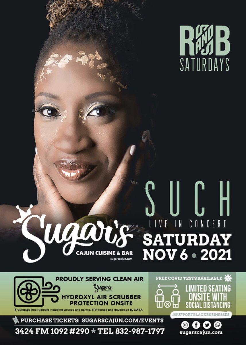 Such's tweet photo. HOUSTON!!! I’m finally coming your way, literally my first time performing in Texas and I’d LOVE to see you! Meet me November 6th @sugarscajun, tickets at https://t.co/n756fe8Riy - tell ya friends, it’s gonna be a whole vibe 🥰🔥♥️  #retweet #Houston #texas #neosoul #rnb https://t.co/o1UonsXmOn