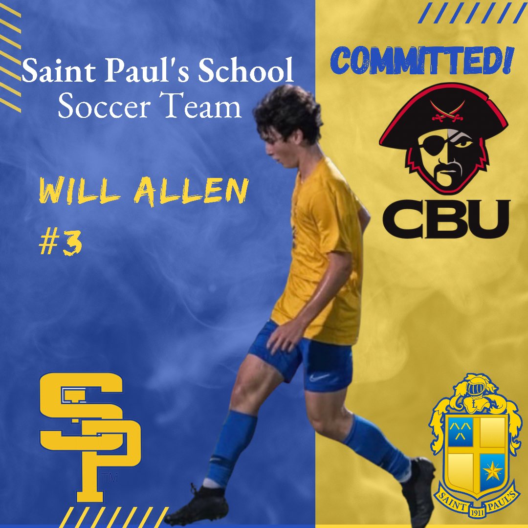 Congratulations to senior Will Allen on his commitment to CBU! #GoWolves #RiseUp <a href="/SPSSoccerFeed/">St. Paul's Soccer</a>