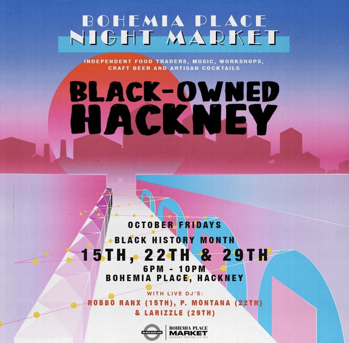 OutletNoire's tweet photo. Bringing you a list of events still going on this month! Hopefully you get a chance to check out at least one out whether it’s a pop up shop, exhibition or anything else that tickles your fancy ✨

@BlackEatsLDN 
@AyannasLondon 
@CollectivMakers 
#blackhistorymonth #events https://t.co/NbHpNUNWE6