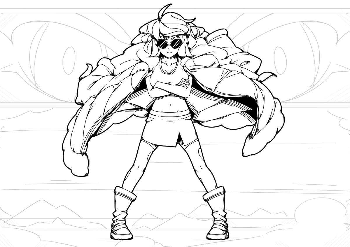 wip - testing out a new addition to my lineart and really liking it 