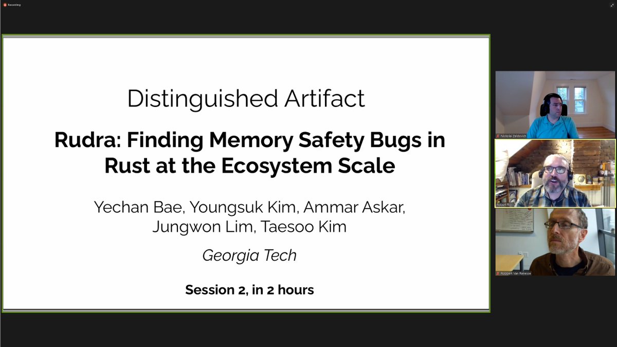 yechan_bae's tweet photo. We are very happy to share that Rudra received a distinguished artifact award in SOSP 2021! https://t.co/ZDMftpbxRX