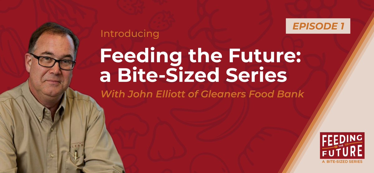 We're excited to announce the launch of our newest endeavor -- Feeding the Future: a Bite-Sized Series.

Join us each month as we interview local thought leaders bringing greater awareness to a different aspect of hunger within our communities.

gleaners.org/feeding-the-fu…