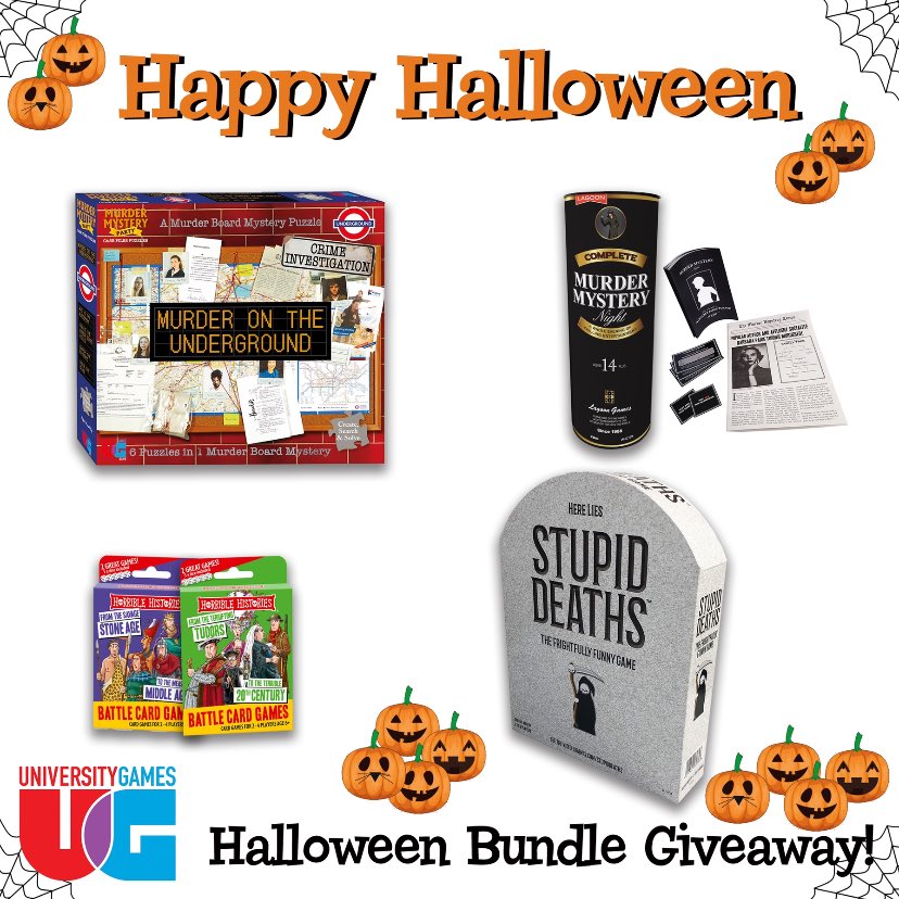 ugames_uk's tweet photo. Spooky Halloween Giveaway👻🎃 To be in with a chance of winning this great Halloween games and puzzles:
RT &amp; Follow
Comment: #halloweengiveaway  
Closes at 11pm on 31 October 2021. UK only. Full details &amp; t&amp;c’s on FB &amp; IG  #halloween2021 #Giveaways https://t.co/aGrFX0Uo19