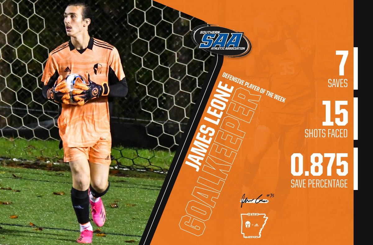 James Leone tied a season-high with 7⃣ saves in the Oct. 22 1-1 tie with Rhodes.

#WarriorUp