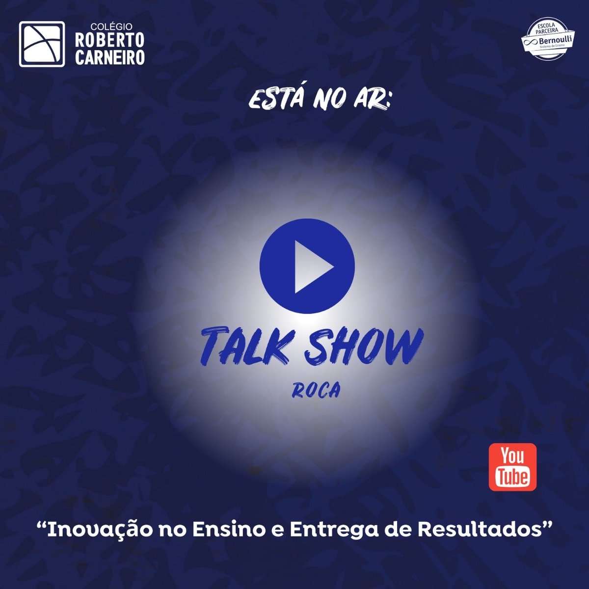 rocacolegio's tweet photo. Projeto Talk Show Roca
O primeiro tema é Inovação no ensino e entrega de resultados.
Vem com a gente !
(Link disponível na Bio) https://t.co/h7p6eVotXG