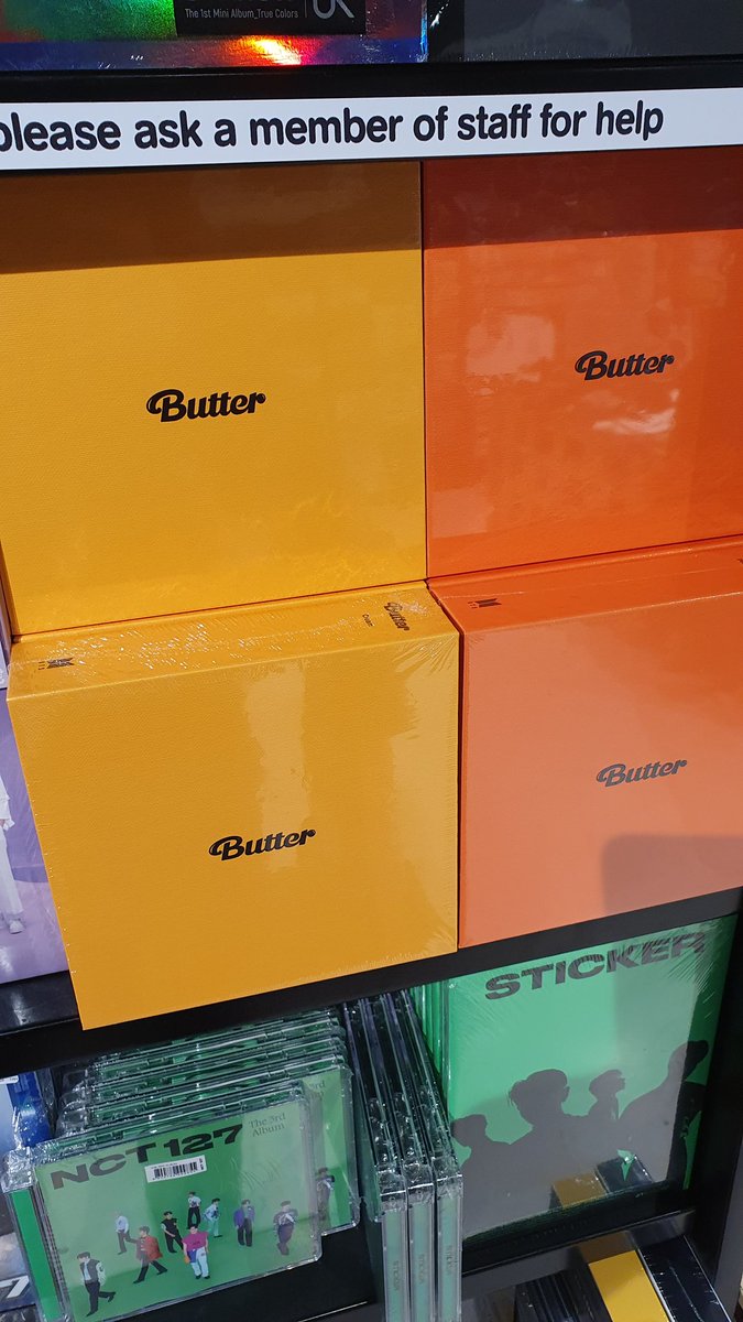 hmvCardiff's tweet photo. I can't believe it's #butter back in stock now @BangtanWales @bts_bighit @BTSRadioUK https://t.co/iFq5310f0R