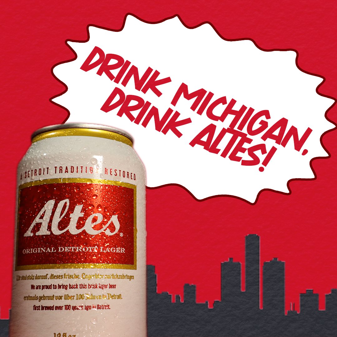 AltesBeer's tweet photo. This Michigan classic is back and better than ever! Drink Michigan, drink Altes. https://t.co/hujs65sTEg