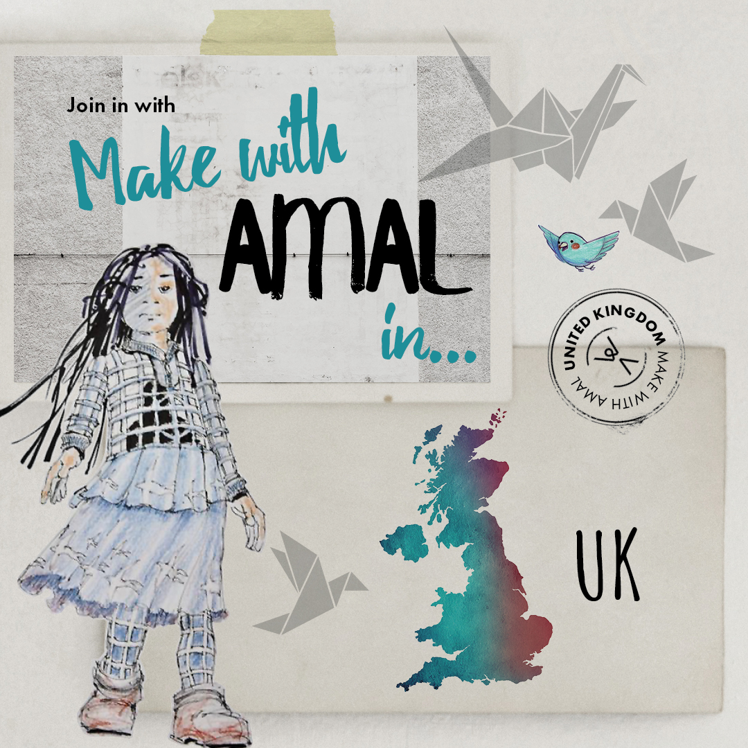 factoryintl's tweet photo. If you’re looking for things to do with the kids this half term, then why not take part in #MakewithAmal? To welcome her home, we are creating a flock of birds to symbolise freedom and Little Amal’s potential to do anything. Share your creations online using #actsofwelcome! https://t.co/dqM7AqV9xC