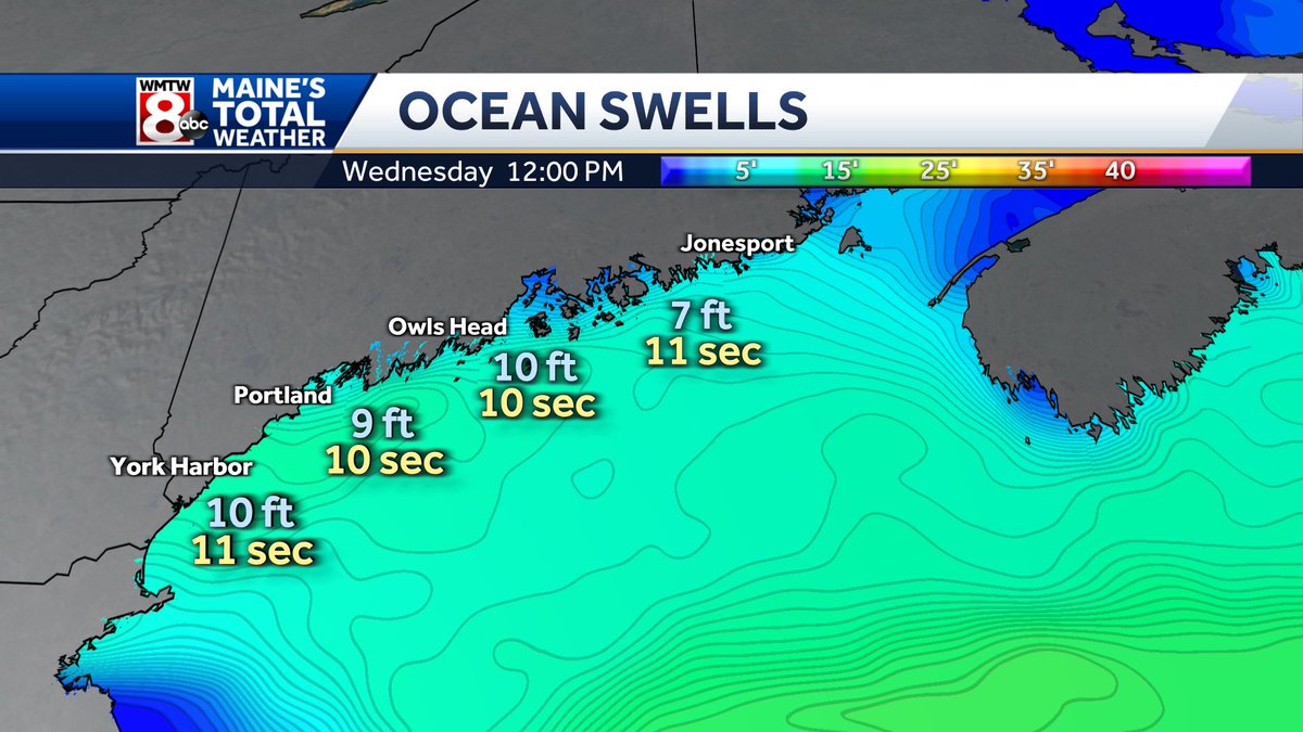 Ted_WMTW's tweet photo. A nor'easter is a ocean storm... and the Atlantic is rough right now and will be through much of the day Wednesday. Watch for splash-over/ beach erosion along the southern Maine coast. #fallnoreaster #maine #mewx #surfsup https://t.co/B8TiVO6Gxv