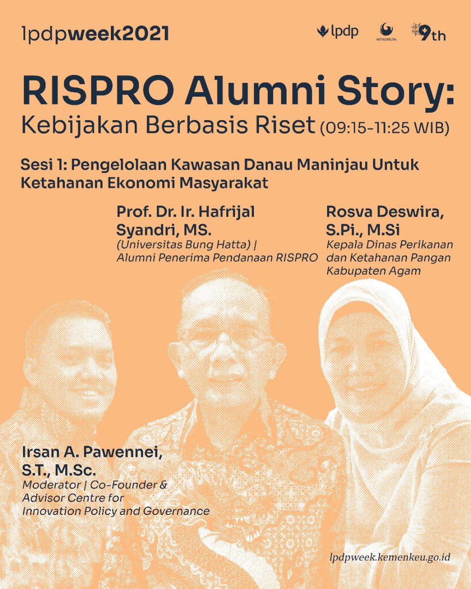 irsanp's tweet photo. Riset &amp; Inovasi tidak hanya berujung pada penciptaan suatu produk komersial, melainkan yg tidak kalah pentingnya adalah Riset dalam rangka memformulasikan suatu Kebijakan yg sesuai dan bermanfaat bagi Masyarakat..
#InovasiIndonesia #LPDPWeek2021 @LPDP_RI @icipg https://t.co/ADv1Gm0CGs