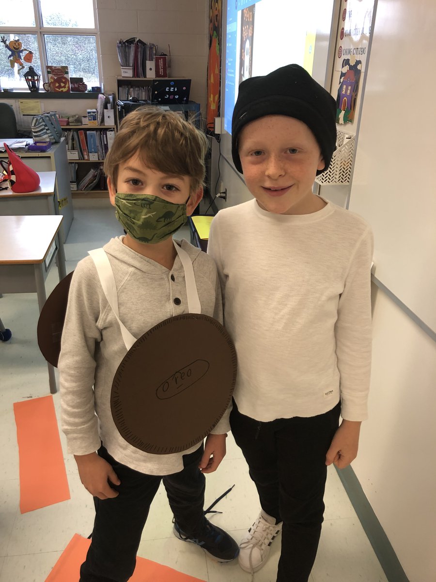 StIsidoreOCSB's tweet photo. It's a YUMMY day at St. Isidore today!  Dress as a treat day brought out ice cream, candy canes, blue slushies, oreos, bubble gum, melted chocolate and other favourites. https://t.co/EX8uwGNSkR
