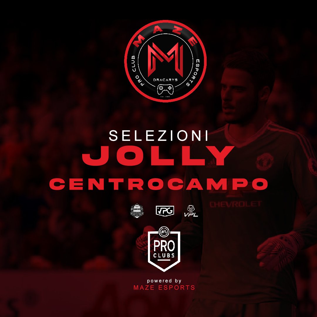 I maze esports ricercano 
Jolly di centrocampo 
Si richiede esperienza nel ruolo.
Per info contattare in privato 
@maze_esports_it <a href="/NewsProclub/">News Proclub</a> @OffSideOfficiaI