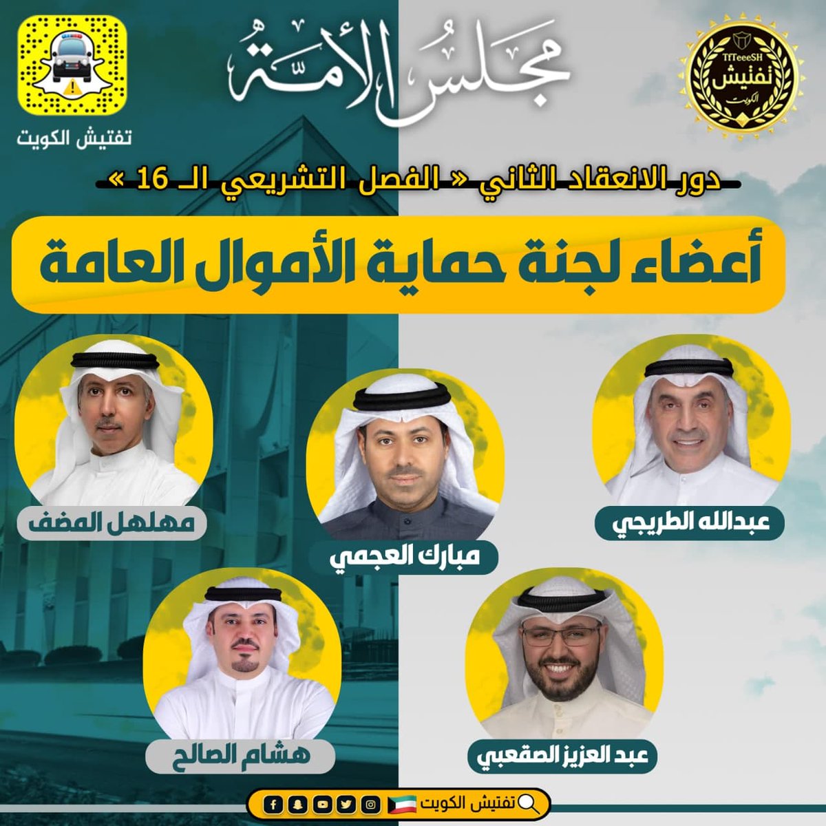 TfTieSH's tweet image. تشكيل لجنة حماية الأموال العامة..

#مجلس_الأمة
@m_alkhejma
@draalsaqobi
@m_almodhaf
@dr_hesham_law
@dr_a_altraiji