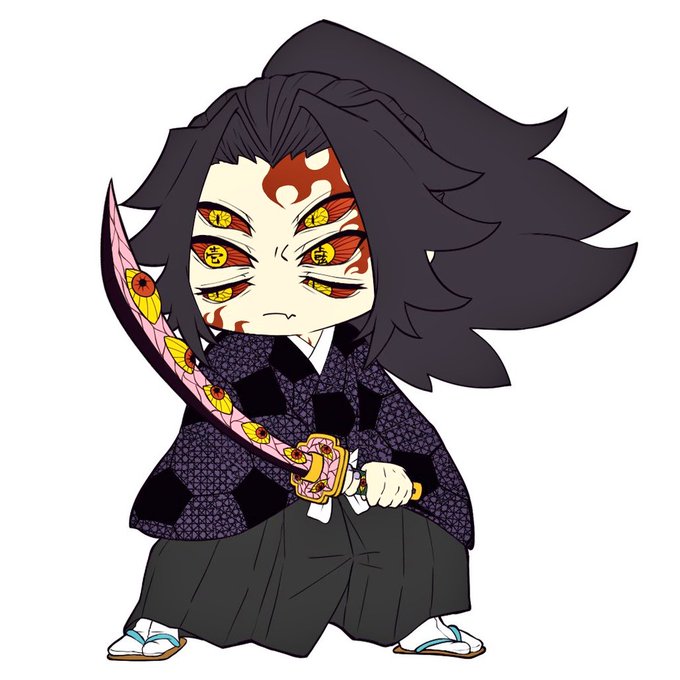 ユうやさんがTwitterに投稿した黒死牟(鬼滅の刃)のイラスト。