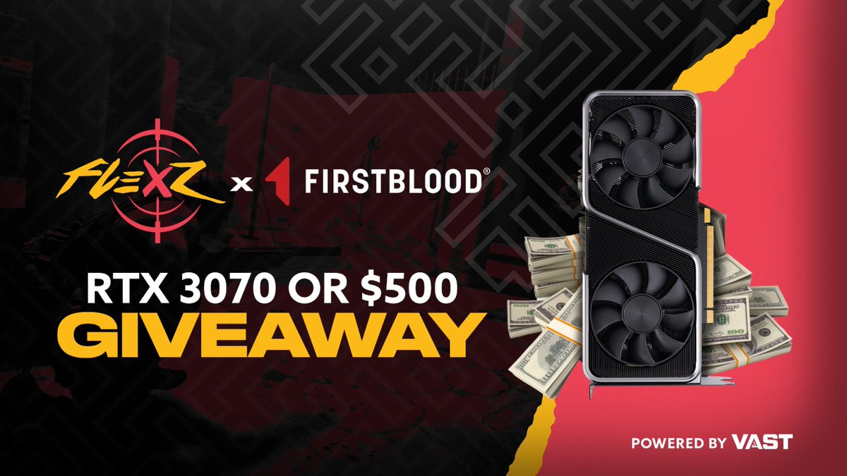 FlexZ (@flexzcod) on Twitter photo Os recuerdo que sigue activo el 💸SORTEO💸
que viene de la mano de <a href="/firstbloodio/">FirstBlood - Daily Tournaments</a> 🔴
● RT y Like
● Seguir a @FirstBloodio
● Seguirme a mi.
🗓️Acaba el día 1 de Noviembre a las 23:59 PM PST
🔥Toda la info sobre como participar: ➡️vast.gg/giveaways/k14w… Os recuerdo que sigue activo el 💸SORTEO💸
que viene de la mano de <a href="/firstbloodio/">FirstBlood - Daily Tournaments</a> 🔴
● RT y Like
● Seguir a @FirstBloodio
● Seguirme a mi.
🗓️Acaba el día 1 de Noviembre a las 23:59 PM PST
🔥Toda la info sobre como participar: ➡️vast.gg/giveaways/k14w…