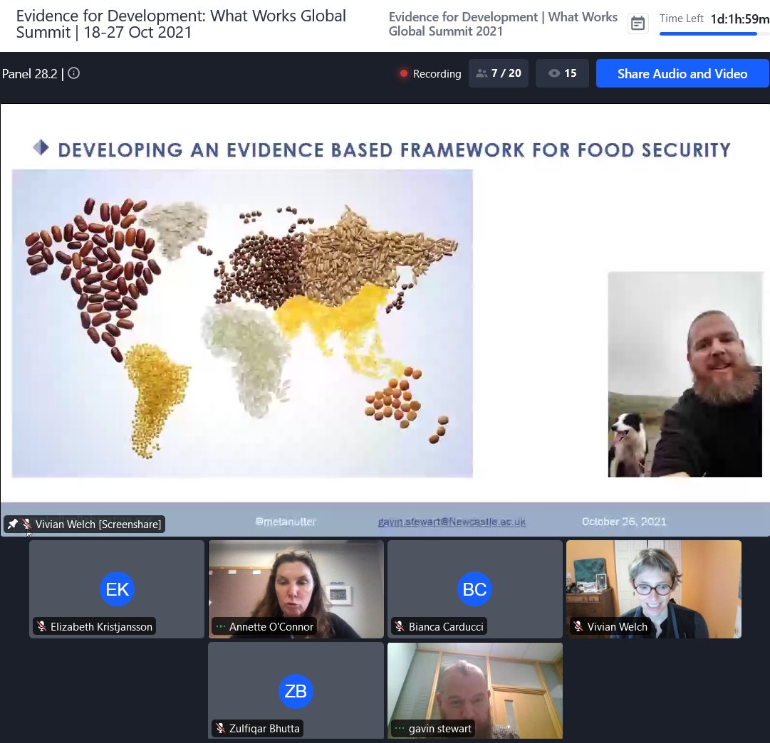 WWGS2023's tweet photo. Gavin Stewart @metanutter is talking to us today at #Evidence4Dev about food security. https://t.co/ANgxYxXhS4 https://t.co/RWaJNvl1KJ