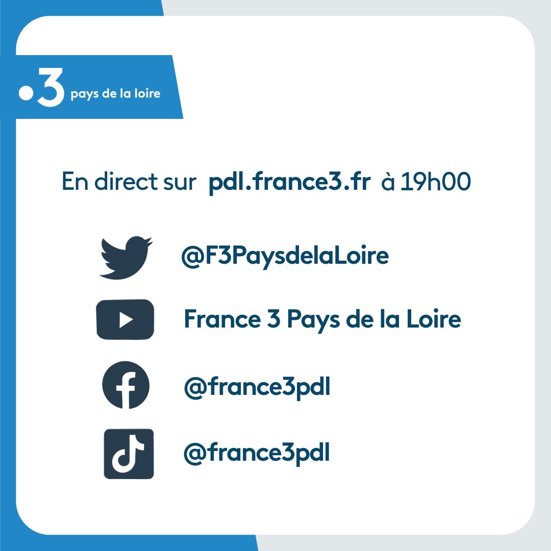 F3PaysdelaLoire's tweet image. 3 actus développées ce soir à 19h dans notre JT de France 3 Pays de la Loire.

#mosquee #allonnes #fermeture #eglisecatholique  #violences #laparolelibérée #rochesuryon #sablesdolonne #finale #championnatdefrance #championnatdefrancedesurf #surf #championnats

À tout de suite !