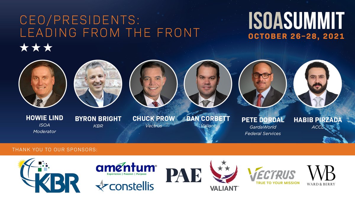 KBRcareers's tweet photo. #KBR is proud to sponsor the @StabilityOps Summit this week where they will focus on the power competition and the future of contingency contracting.

Don't miss KBR President, Byron Bright, who will be a panel speaker for "CEO/Presidents: Leading from the Front".

#ISOASummit https://t.co/qcBOUR1kLy